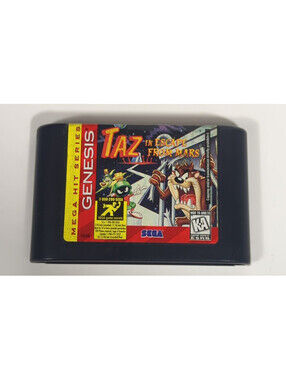 Taz in Escape From Mars (Sega Genesis, 1994) Authentic Very Good Condition